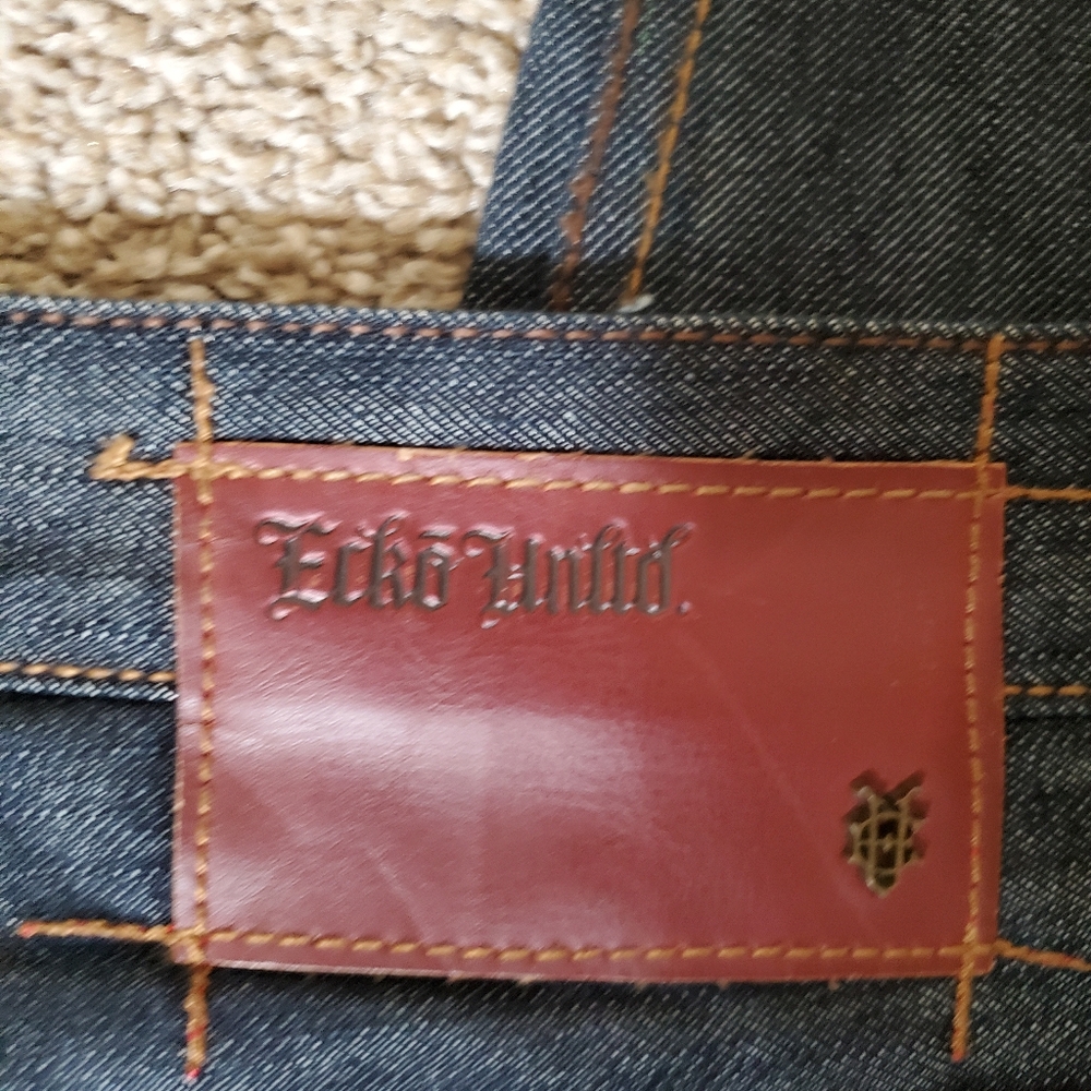 Ecko Mens Dark Wash W38 L32 Straight Leg Jeans - Picture 8 of 8